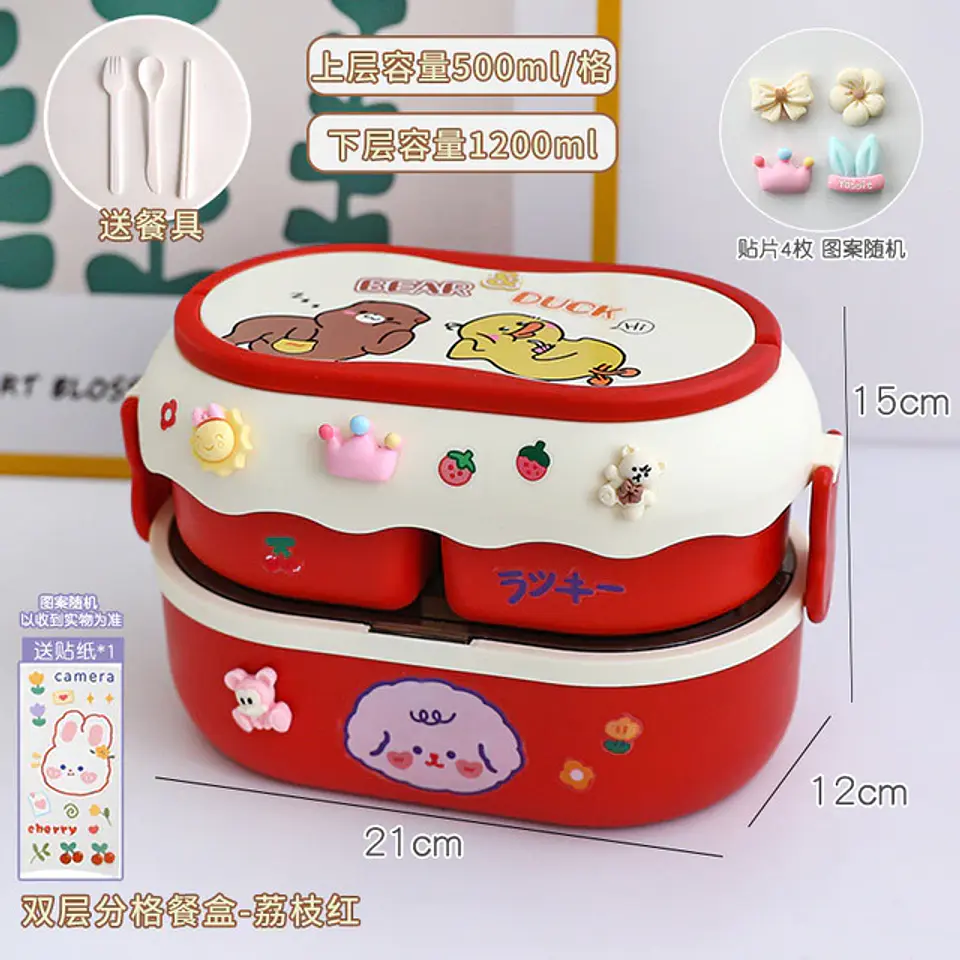 Lonchera Kawaii con Stickers 3D 4