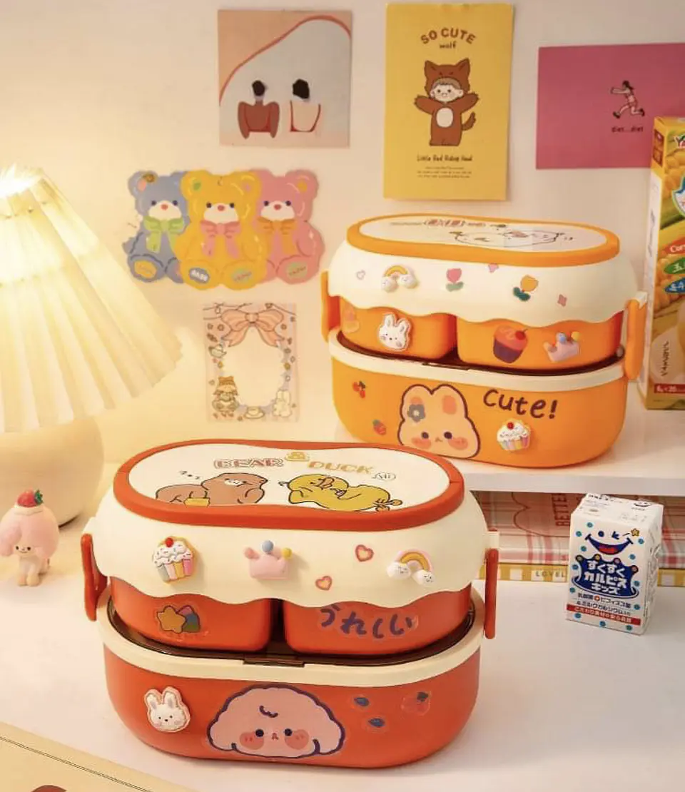 Lonchera Kawaii con Stickers 3D 1