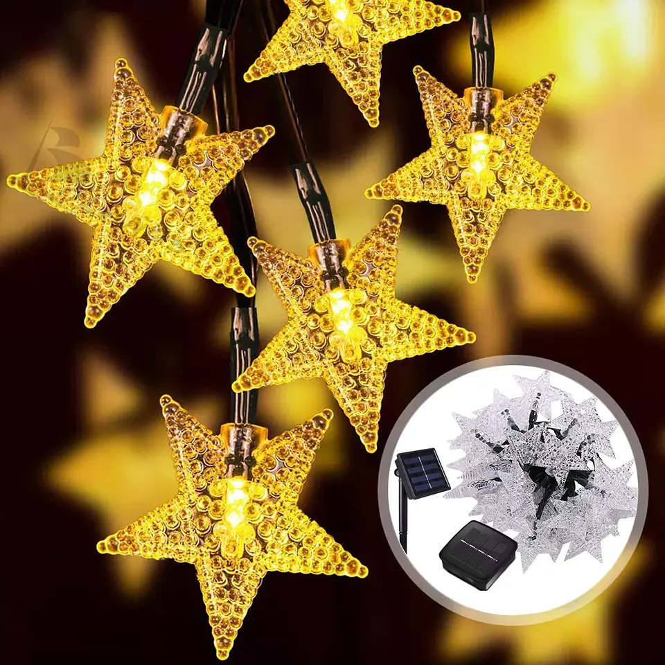 Guirnalda Solar de Estrellas LED 6 Metros 5