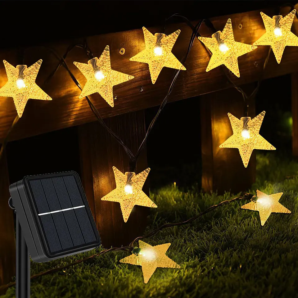 Guirnalda Solar de Estrellas LED 6 Metros 4