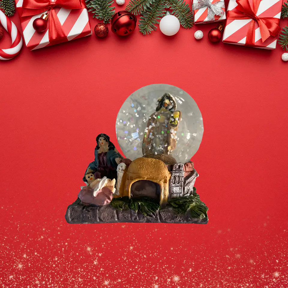 Cúpula Navidad 6 cm — Adorno Decorativo de Poliresina 2