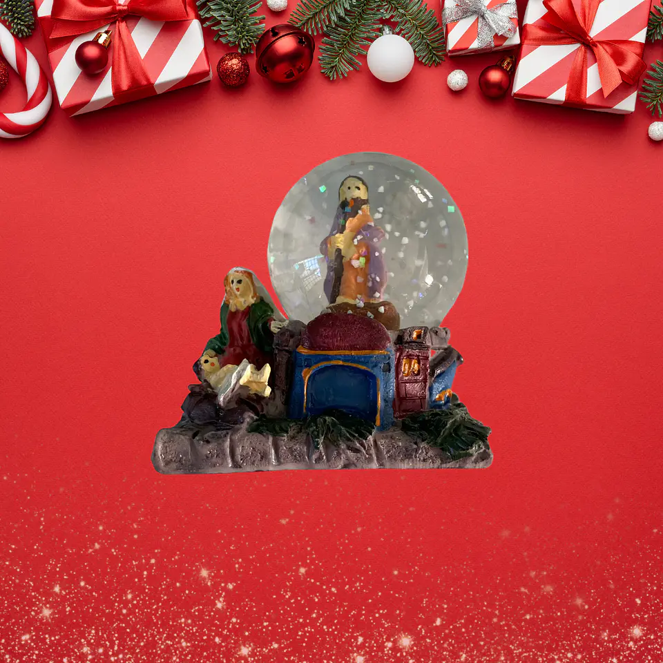 Cúpula Navidad 6 cm — Adorno Decorativo de Poliresina 3