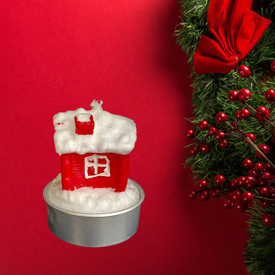 Pack Velas Navideñas 5 cm – Diseños Mono de Nieve y Casita 4