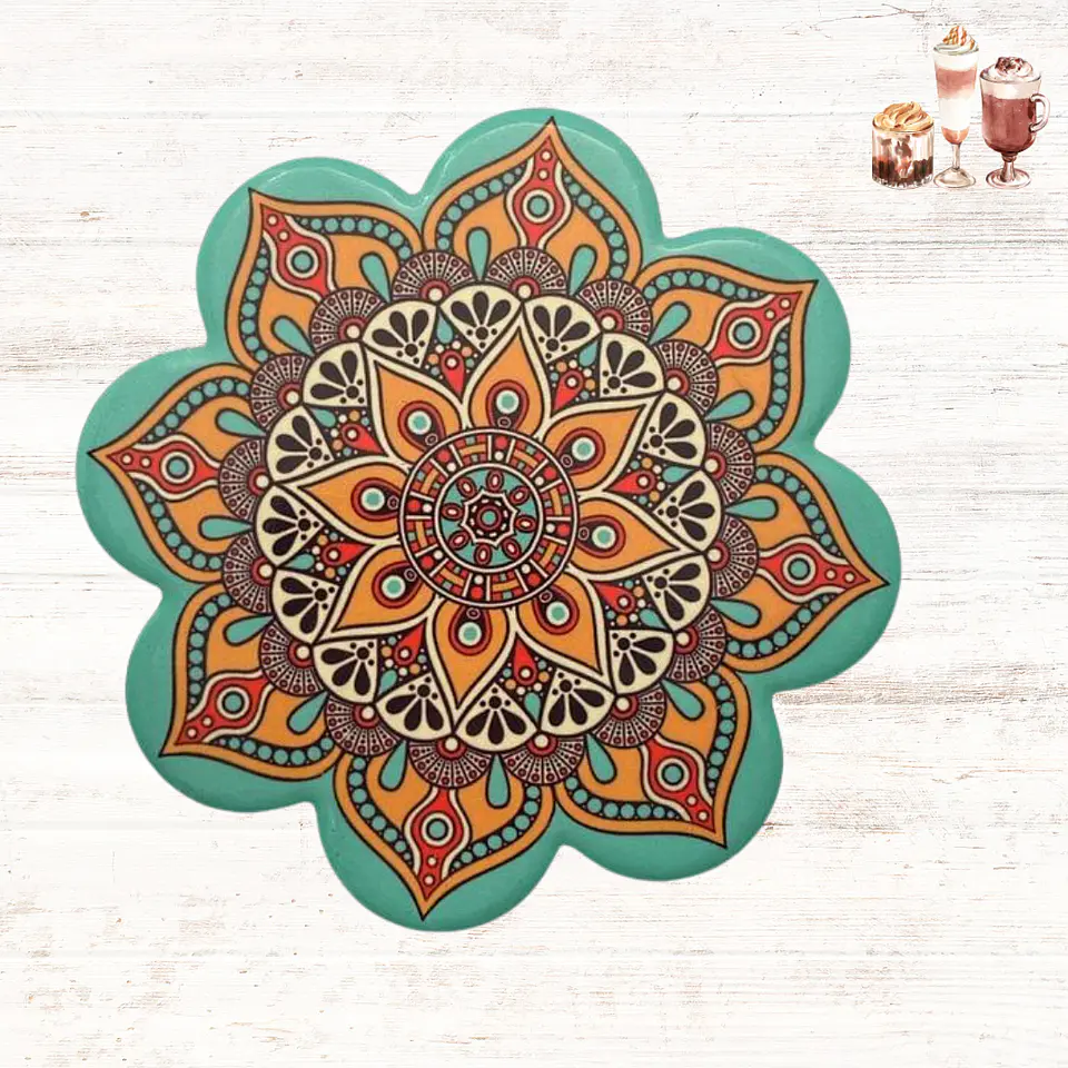 Set de 4 Posavasos Decorativos de Cerámica 5