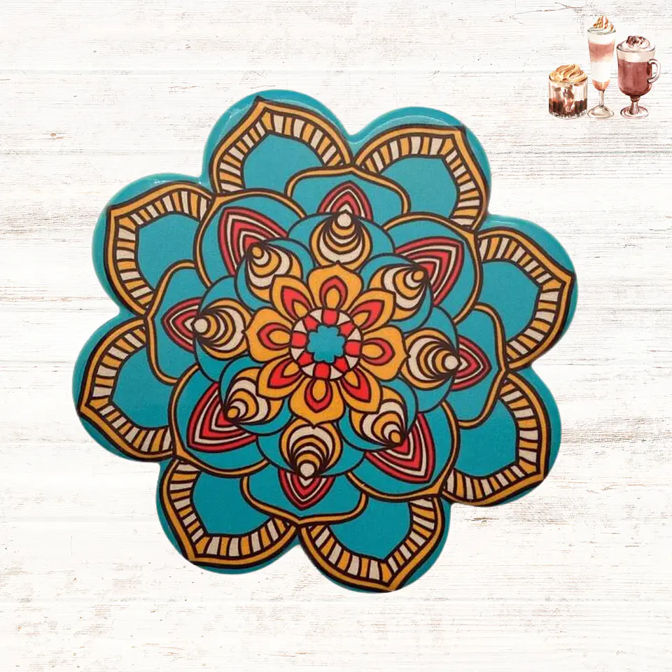 Set de 4 Posavasos Decorativos de Cerámica 6