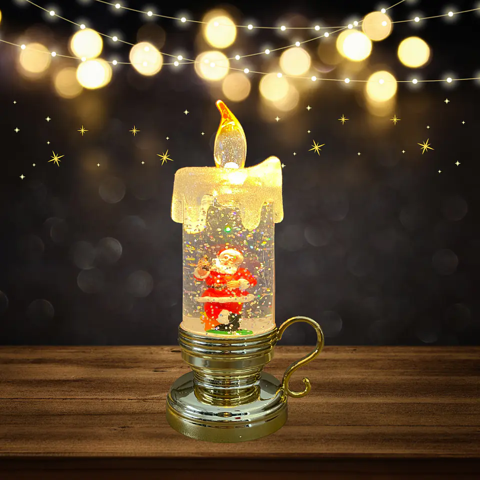 Luz de Vela LED con Agua – Decoración Navideña 2