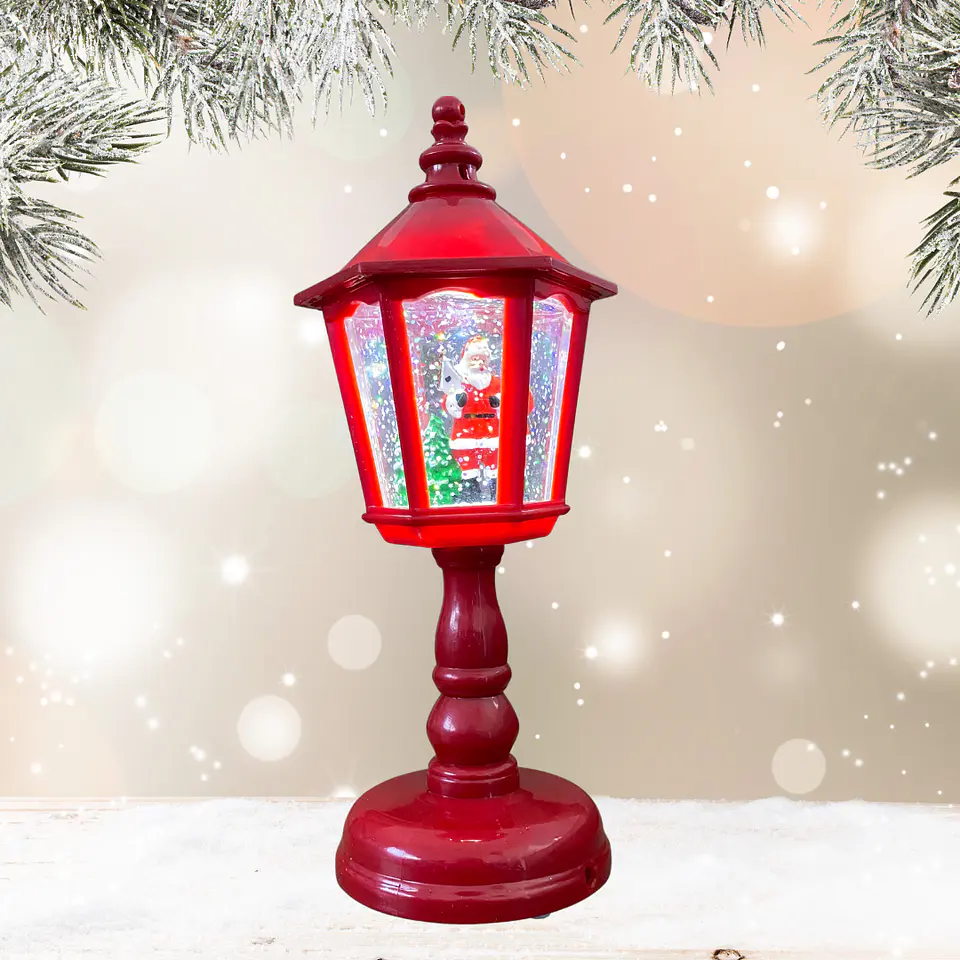 Farol de Mesa Navideño Musical con Agua – 21 cm 6