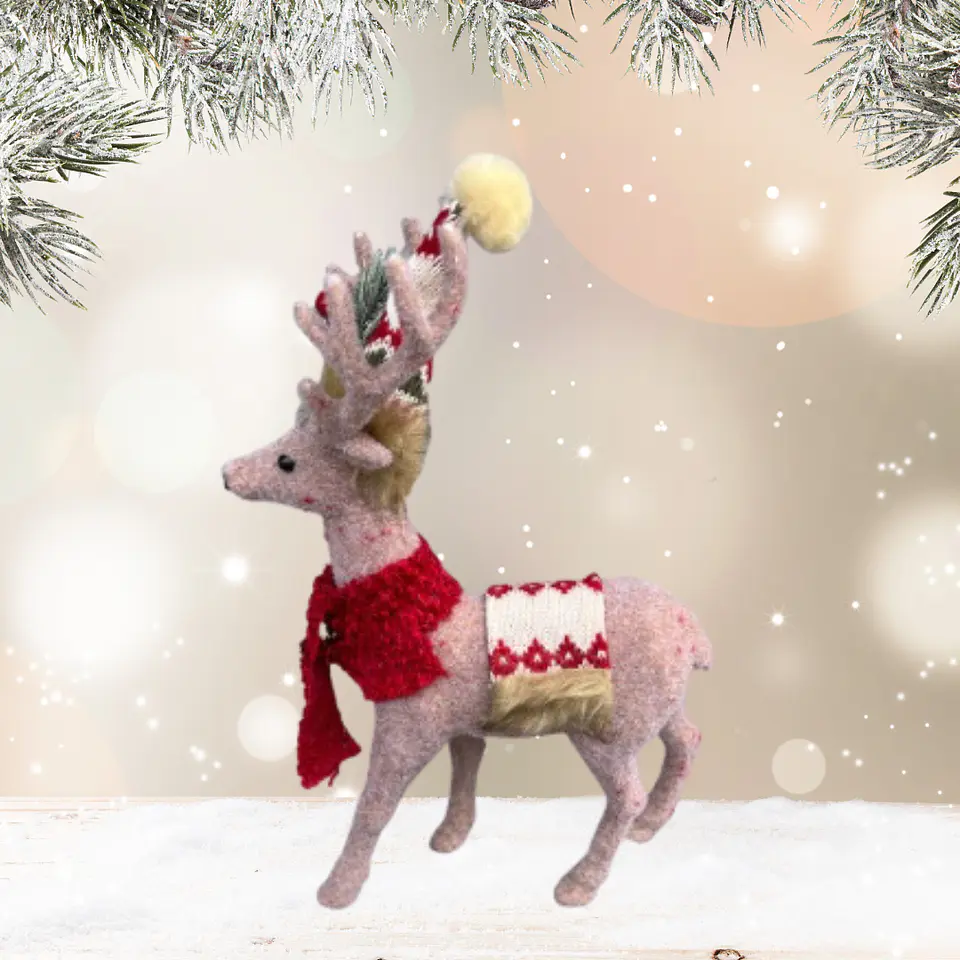 Reno Decorativo Navideño 45 cm – Café o Blanco 5