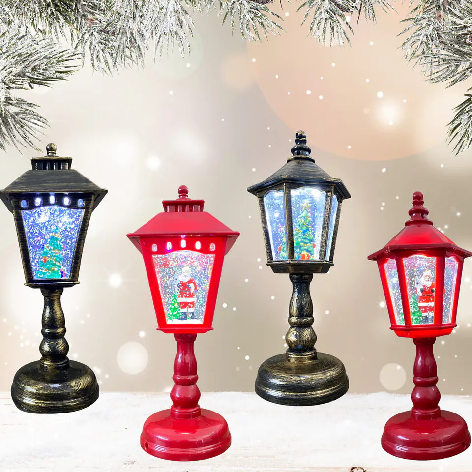 Farol de Mesa Navideño Musical con Agua – 21 cm 4