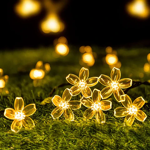 Guirnalda Solar Flores LED 6 Metros