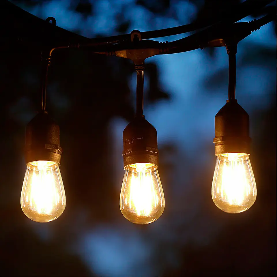Guirnalda Solar 20 Ampolletas LED Vintage | Luz Cálida para Jardín y Terraza 4