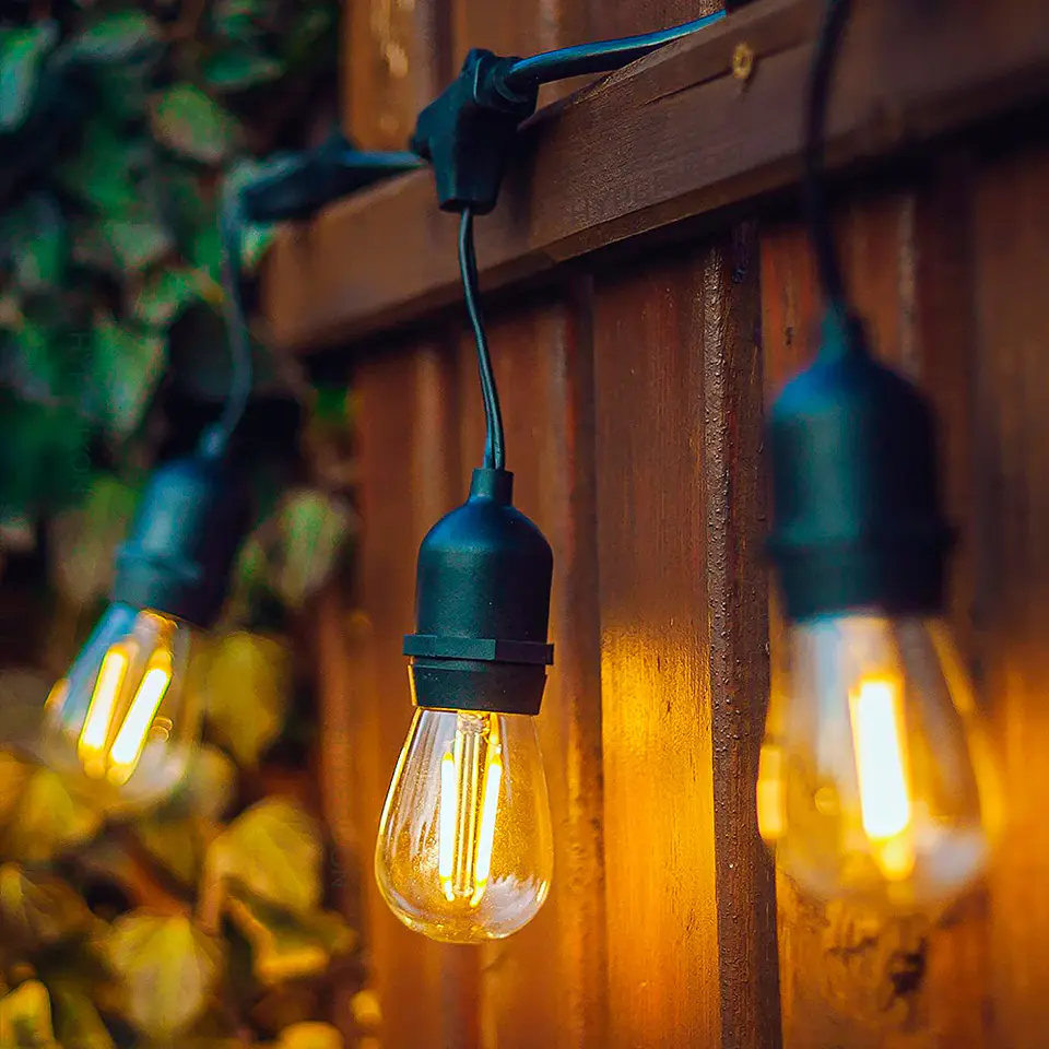 Guirnalda Solar 20 Ampolletas LED Vintage | Luz Cálida para Jardín y Terraza 3