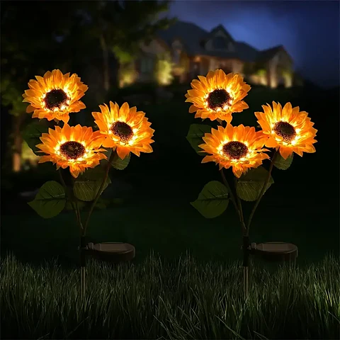 Pack Girasol Solar LED para Jardín