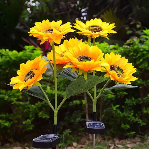 Pack Girasol Solar LED para Jardín