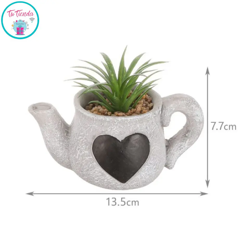 Maceta Corazón Cerámica | Suculentas y Cactus  5