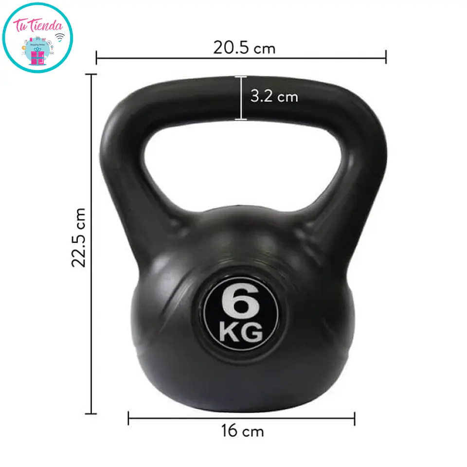 Kettlebell 6 kg Pesa Rusa para Entrenamiento Funcional y Fitness en Casa 3