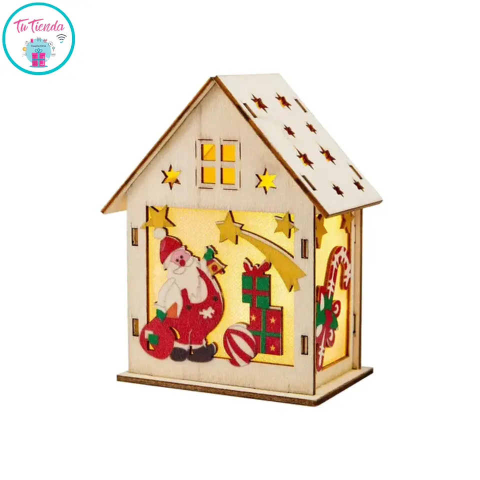 Set de 6 Casitas Navideñas con Luz LED 4