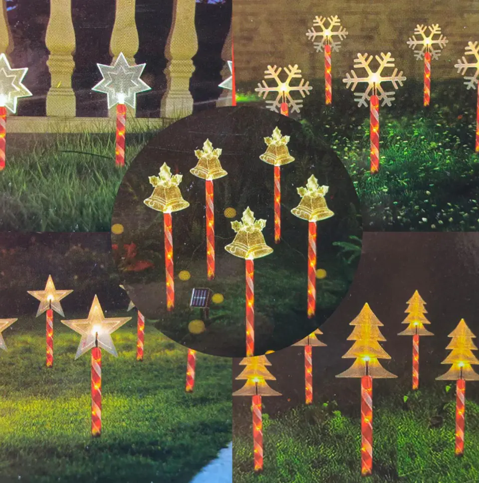 Estacas Solares Navideñas Diseños  6