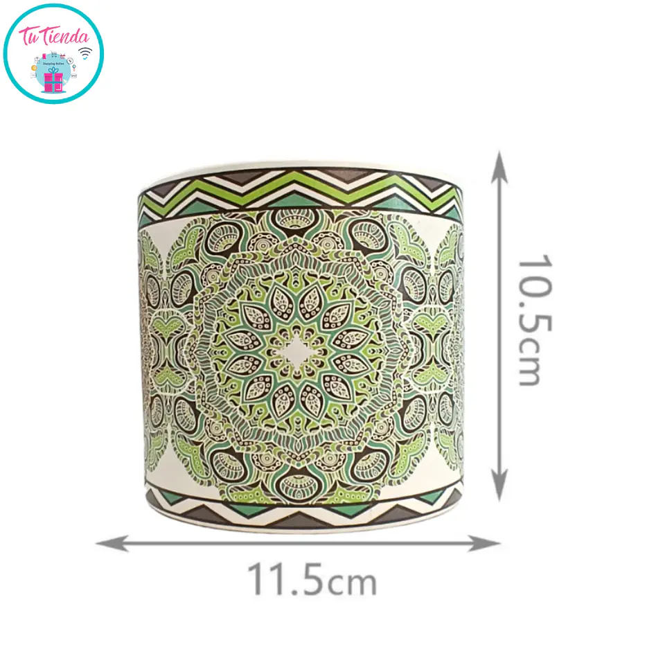 Set de 4 Maceteros de Cerámica con Diseño Mandala – Decoración Interior y Exterior 2