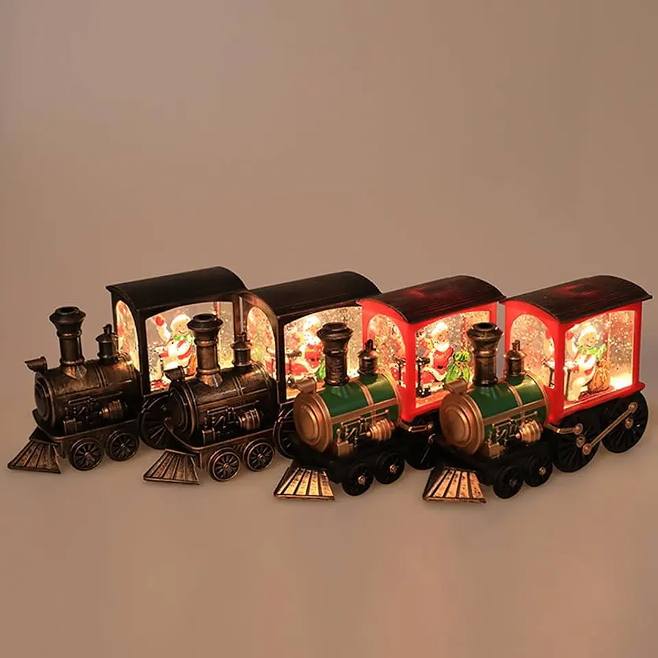 Locomotora Navideña con Luz LED 14 cm 6