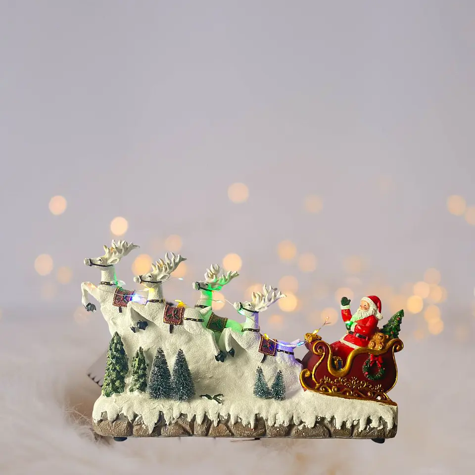Trineo Musical Navideño con Luz LED 3