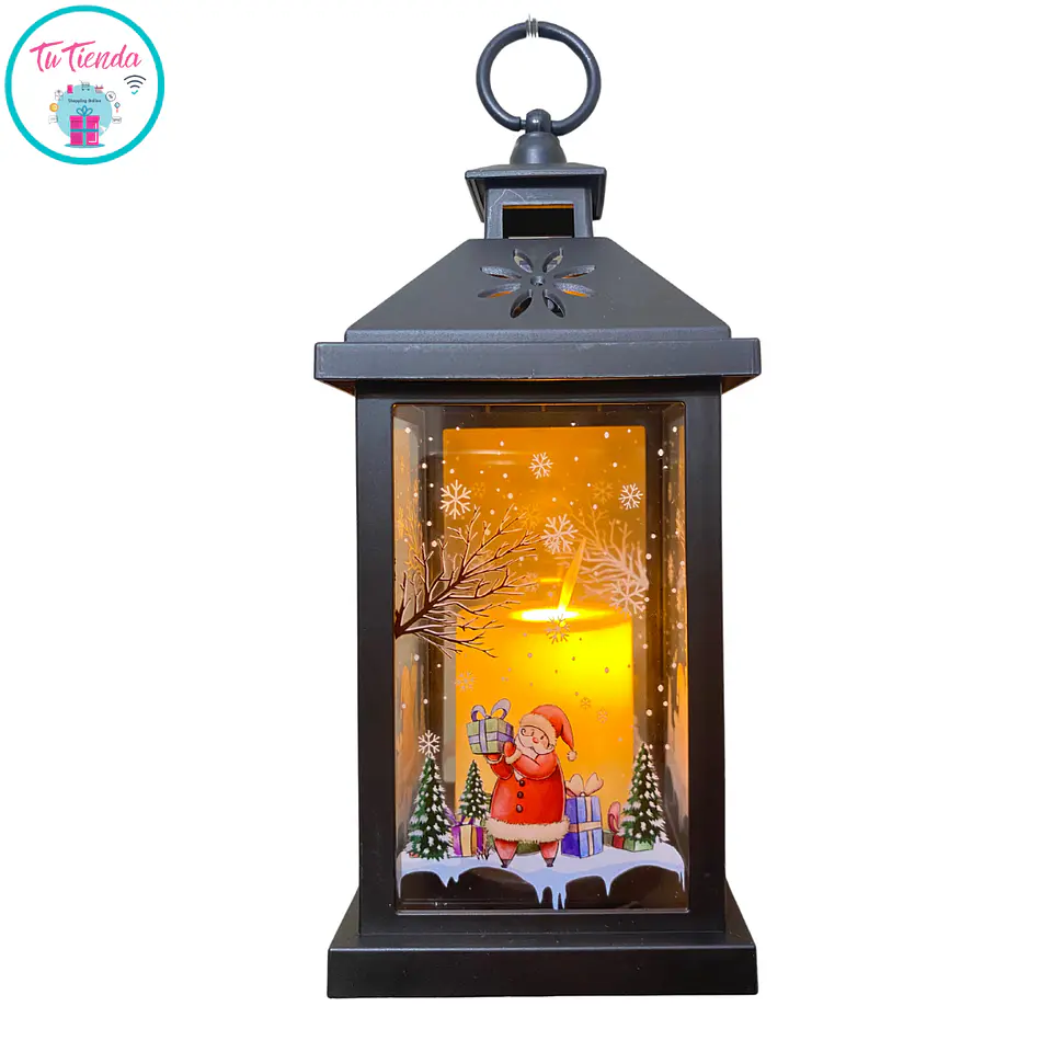 Farol Navideño LED con Pilas 25x10 cm 8