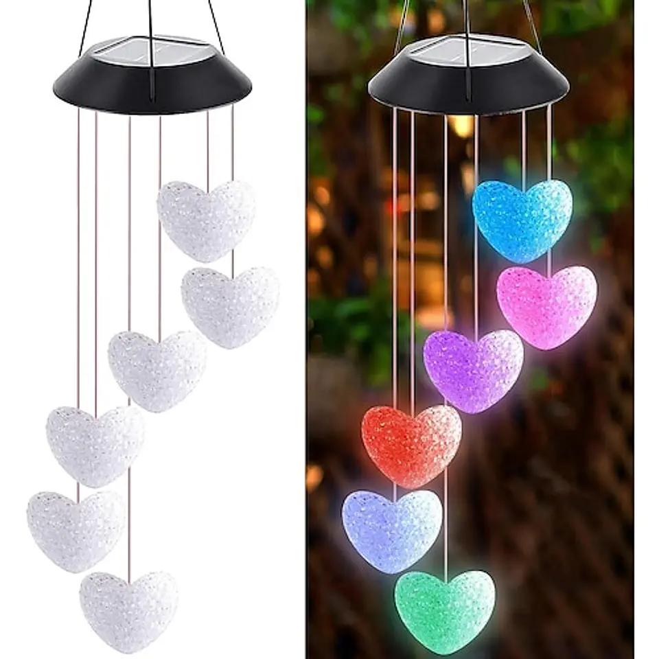  Colgante de Viento Solar LED Multicolor 20