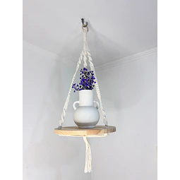 Colgante de Techo en Macramé con Tablero Redondo 75cm