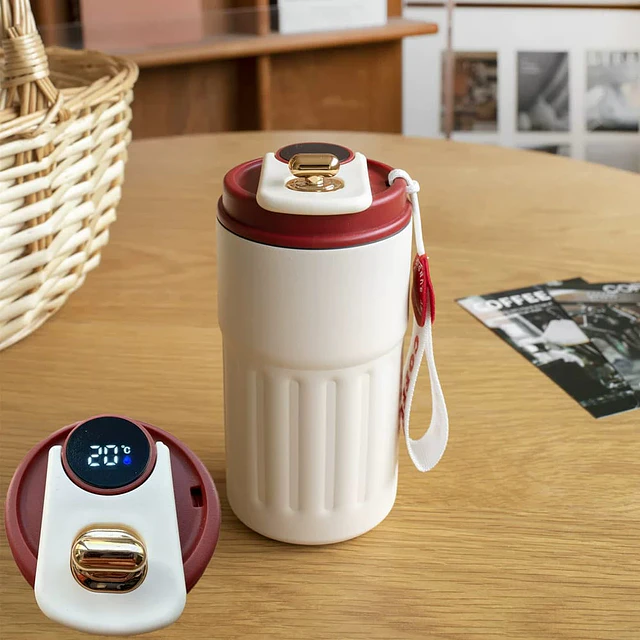 Vaso Térmico con Sensor de Temperatura Digital 450ml