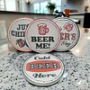 Set 4 Posavasos Redondos Diseño Retro Cervecero
