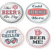 Set 4 Posavasos Redondos Diseño Retro Cervecero