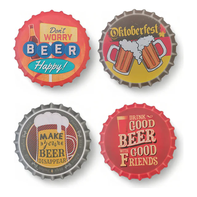 Set 4 Posavasos Diseño Cervecero