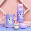 Termo Infantil Acero Inoxidable 500ml con Correa y Funda