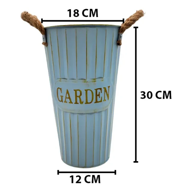 Balde Decorativo de Metal Garden 30 cm