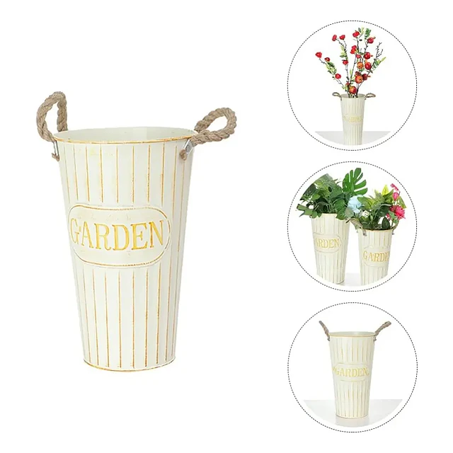 Balde Decorativo de Metal Garden 25 cm