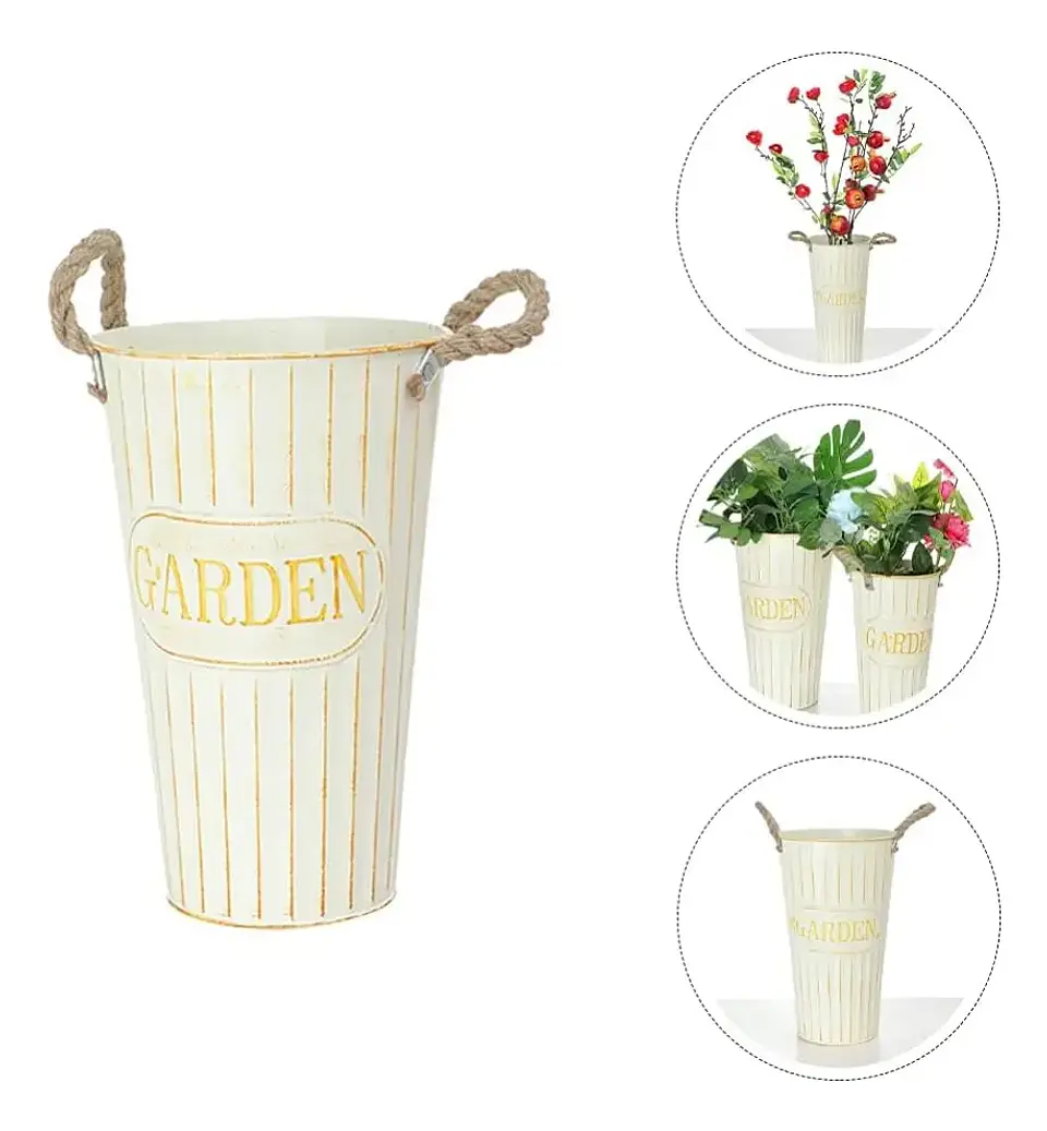 Balde Decorativo de Metal Garden 25 cm 2