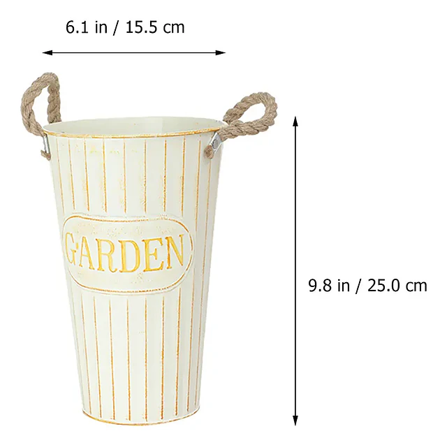 Balde Decorativo de Metal Garden 25 cm