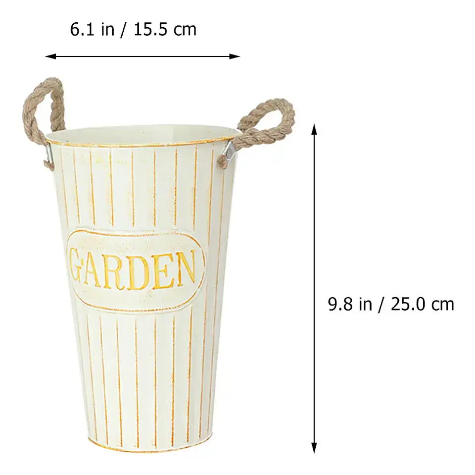 Balde Decorativo de Metal Garden 25 cm 4