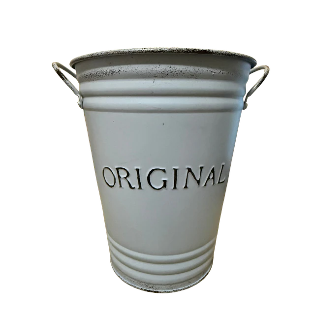 Balde Decorativo de Metal Original 18 cm