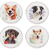 Set 4 Posavasos de Cerámica con Diseño de Perros