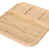 Tabla de Aperitivo de Bambú 24.5 cm con Divisiones