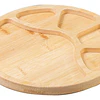 Tabla de Aperitivo Redonda de Bambú 25 cm con Divisiones