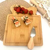 Tabla de Quesos Bambú 20x25 cm con Cuchillo