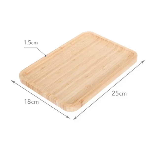 Tabla Rectangular de Bambú 25x18 cm