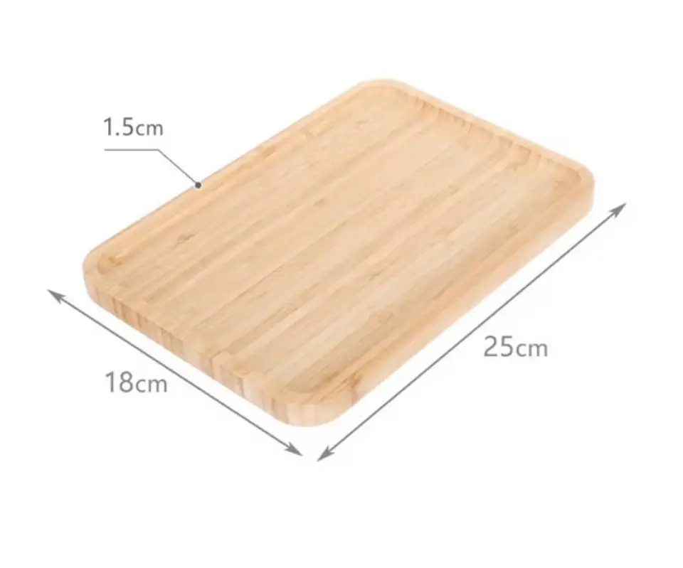 Tabla Rectangular de Bambú 25x18 cm 4