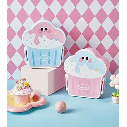 Lonchera Infantil Kawaii con Cubiertos