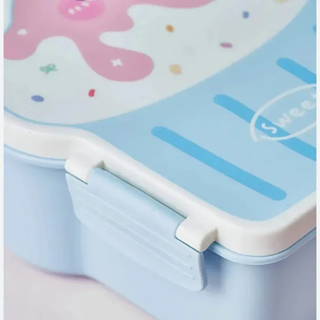 Lonchera Infantil Kawaii con Cubiertos