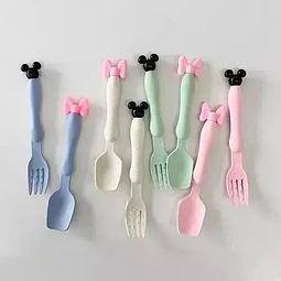 Kit de Cubiertos Infantiles Diseño Minnie con Estuche
