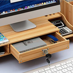 Soporte Elevador de Monitor con Organizador de Escritorio