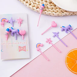 Set Pinchos Kawaii Unicornio